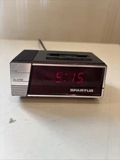 Vintage Spartus #1189-C1 Alarm Clock Compact Model Tested And Works