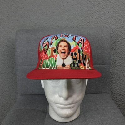 Elf Movie Hat Cap Snap Back Red Green Santa I Know Him Christmas Buddy Mens