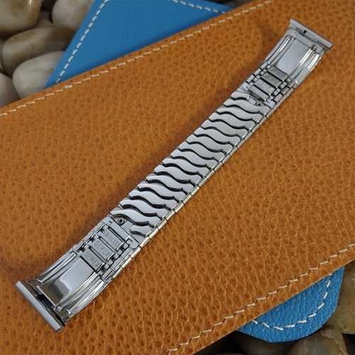 Vintage 19mm 18mm 17.2mm Gemex 1950s Stainless Steel Unused MCM Watch Band - 第 6/7 張圖片