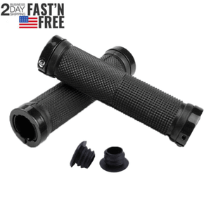 Ergonomic Rubber MTB Mountain Bike Bicycle Handlebar Grips Cycling Lock-On Ends