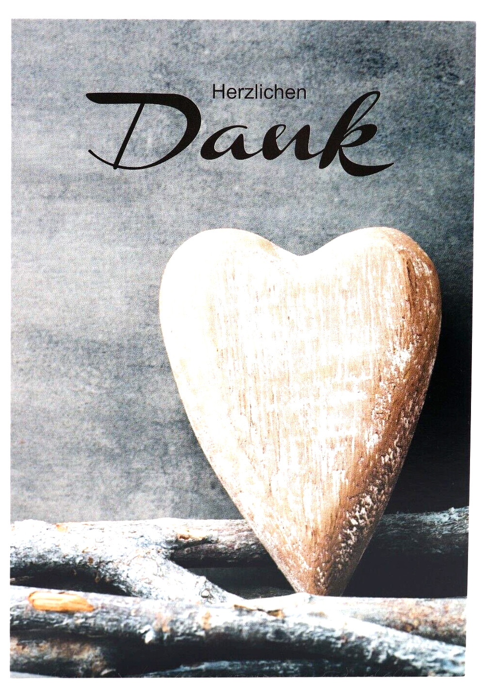 Danksagungskarte mit Herz Karte Danke Dankeskarte Herzlichen Dank Grußkarte