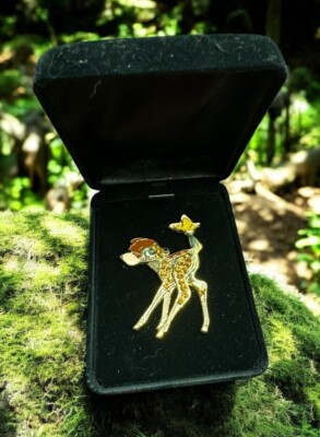 Disney Store - Jeweled Brooch Pin - Bambi