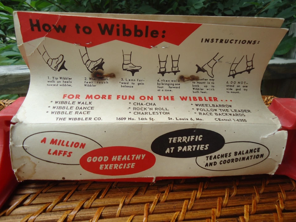 VTG The Wibble Red Balancing Skill Walk Race Dance Game Graphic Art Red Black - Image 2 of 4