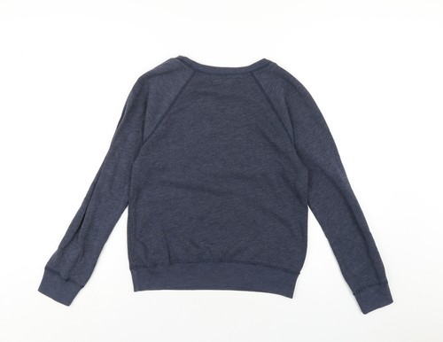 Felpa pullover Hollister donna blu cotone taglia XS pullover - Foto 2 di 10