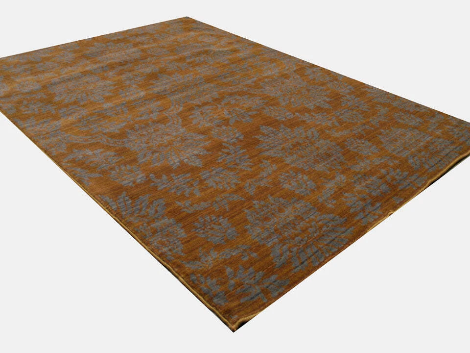 Blue Wool Himalaya Area Rug by EORC | Luxurious and Stylish Rug for Adding a - Image 4 of 4