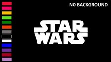 STAR WARS LOGO SOLID, Decal Stickers for Cars, Windows, Laptops, Wall, Tablets.