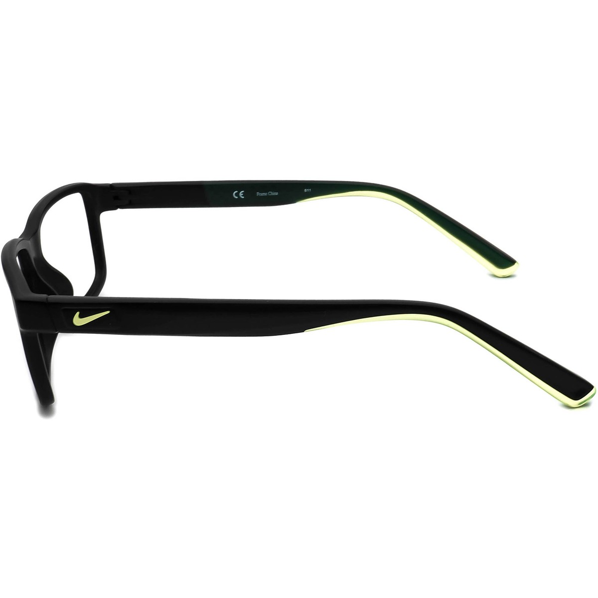 Nike Eyeglasses 7092 001 Live Free Black & Green Rectangular 