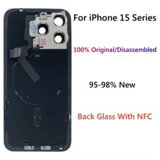 Back Glass For iPhone 15 Pro Max 15 Plus Battery Cover With NFC Wireless Charger