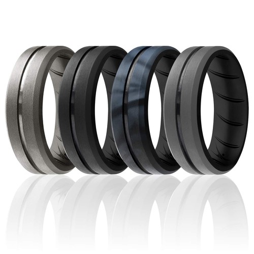 Bands Amazon Men's Silicone Rings Men's Silicone Wedding Bands