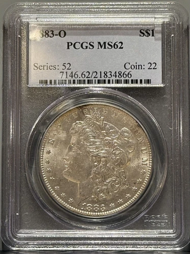 1883-O Morgan Dollar PCGS Certified MS62