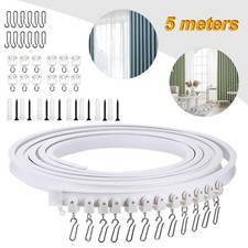 Biegbar Vorhangschiene Flexibel Gardinenstange Decken Gardinenleiste mit Roller