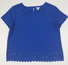 J.crew Laser Cut Tee In Royal Blue Color 