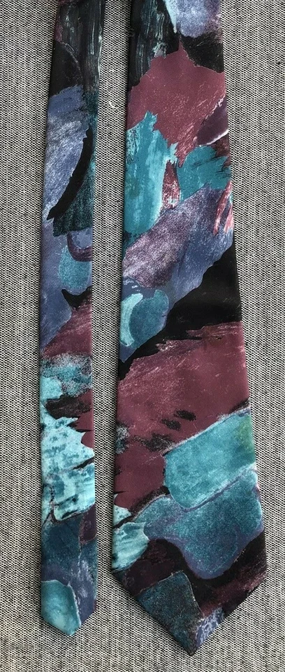 Corbata corta Benjamin Harris New York multicolor longitud 55" Foto 3 de 4