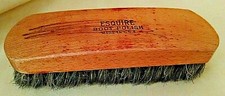 ESQUIRE BOOT POLISH BRUSH WOODEN GROOVED HANDLE MADE USA VINTAGE SHOE SHINE KIT.