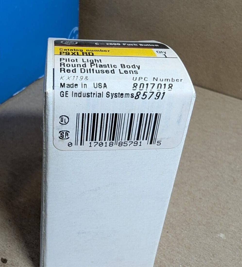 (New In Box) GE POWER P9XLRD Red Pilot Light CEMA