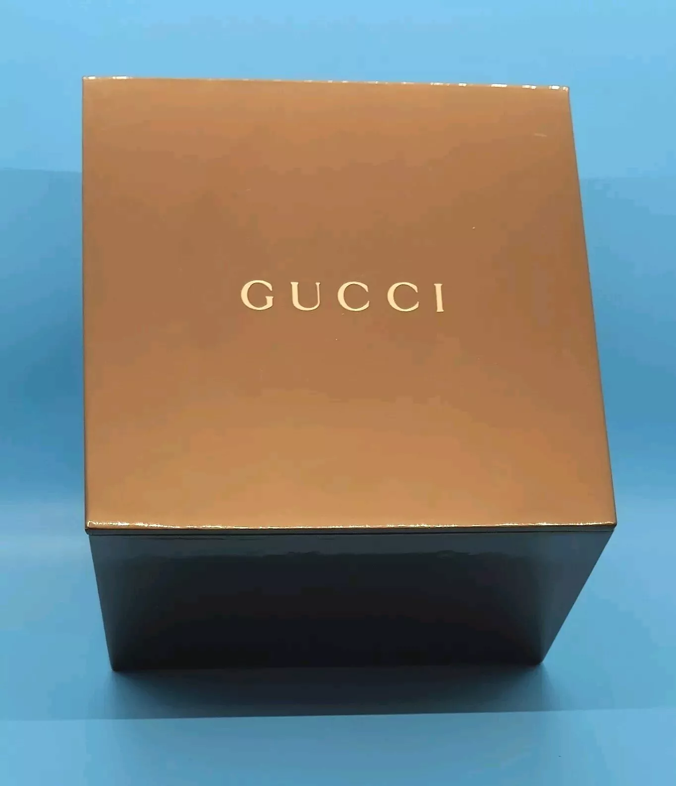 Présentoir montre GUCCI luxe marron métallisé + boite vide + complet avec notice