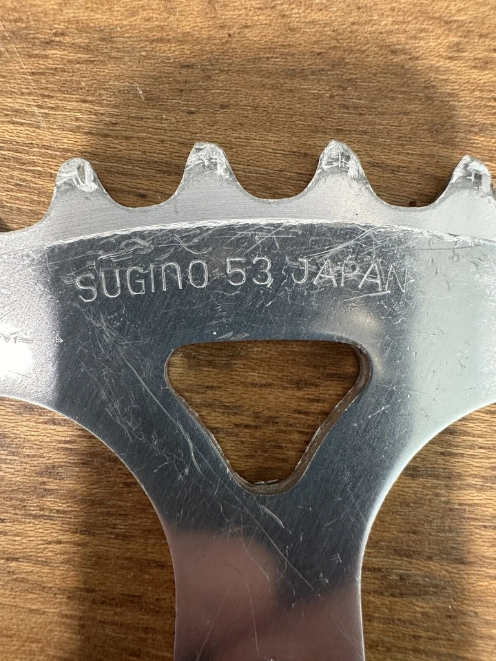 Plato Sugino Vintage 53 Dientes 110 BCD 53t Bicicleta Años 80 A4 Foto 2 de 4