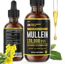 HERBIFY Mullein Drops 4oz Lung Detox Immune Respiratory Herbal Supplement