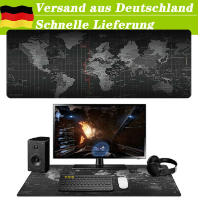 XL 300x600 Weltkarte Mausunterlage Mat Mousepad Mausmatte Schreibunterlagen DE