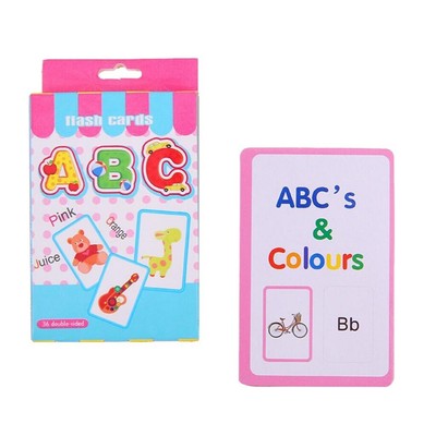 Flash Cards Alphabet Color Flashcards 36pcs Toddler Kids