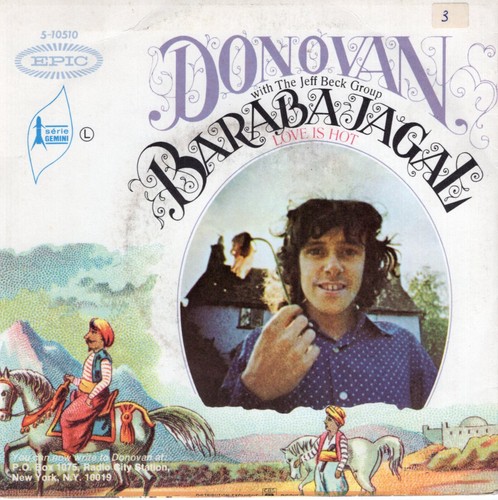 DONOVAN/JEFF BECK GROUP ~ Barabajagal ~ Original 1969 French 7" vinyl single~p/s - Picture 2 of 3