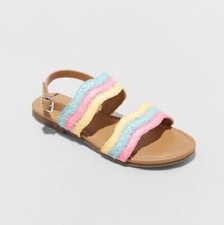 Girls' Gemma Ankle Strap Sandals Multicolor - Cat Jack Size 5 B-334
