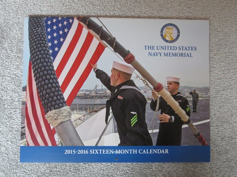 U.S. Navy Memorial 2016 Calendar - 16 Month - "Navy" Military Theme
