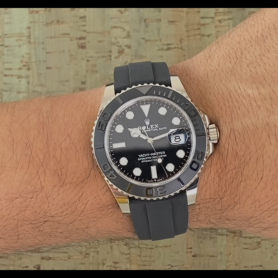 NEW Rolex Yacht-Master 42 18k White Gold Mens Oysterflex Watch B/P