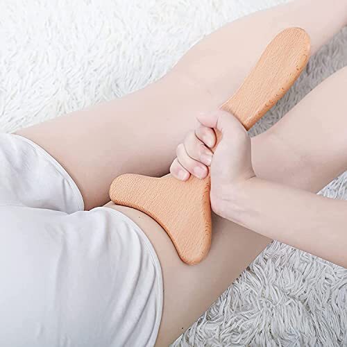 Wood Therapy Massage Tool Wooden Lymphatic Drainage Massager, Anti-Cellulite 11" - Picture 5 of 7