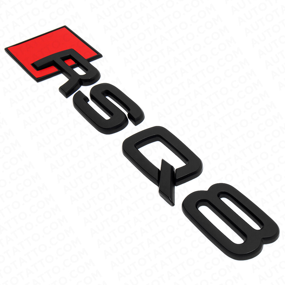 Audi Q8 Matte Black Rear Liftgate Letter Emblem Badge – Sporty Trunk Nameplate
