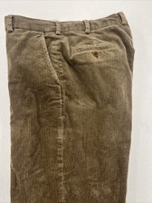 Pantalon Vintage Brooks Brothers Homme 36x27 - Lin Beige, Plissé, Preppy