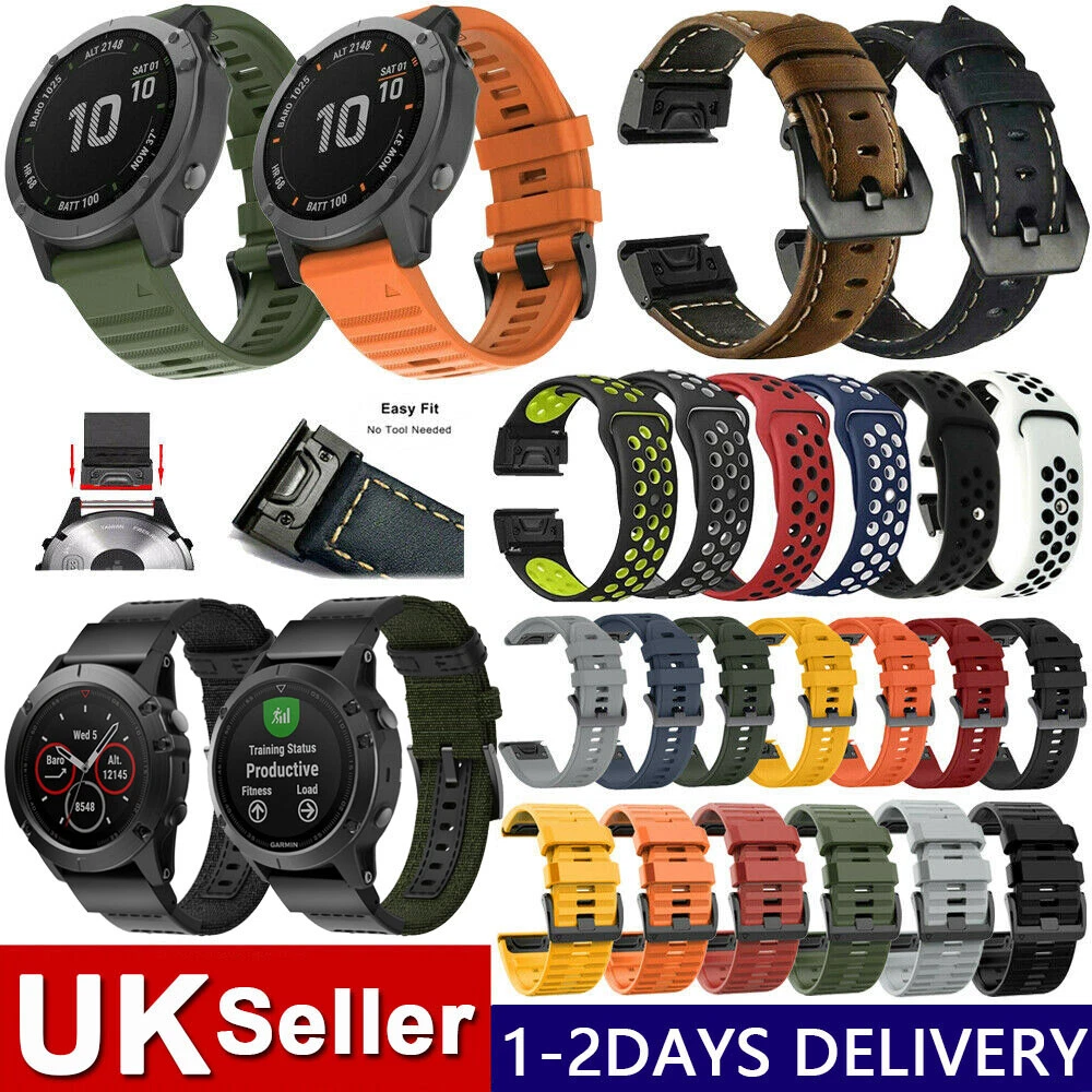 UK For Garmin Fenix 7 7X 7S 5 5X Plus 6 6X Pro Strap Quick Release