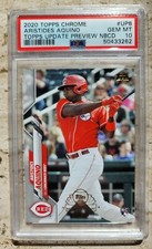 🔥2020 Topps Chrome MLB #UP8 Aristides Aquino Preview NBCD Rookie PSA 10 Pop 2🔥