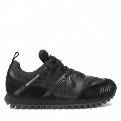 スニーカー EMPORIO ARMANI Men Sneakers X8X237XK425Q738 BLACK Shoes Sneaker EMPORIO ARMANI EA7 Man Sz. US 9 X8X151XK354