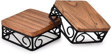 Riser Tabletop Square Dessert Stand Risers wi...