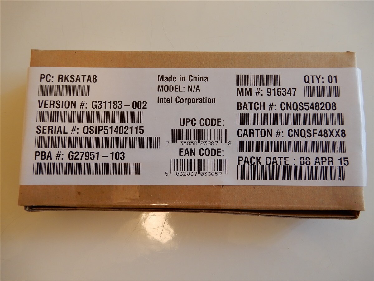 Intel RKSATA8 8Port RAID C600 Upgrade Key B007HZGXLG eBay