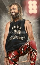 Trevor STICKMAN Taylor Hawkins  Foo Fighters Limited Edition Signed Art Canvas