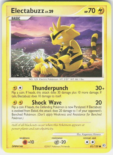 Electabuzz Common Diamond and Pearl 81/130 MP