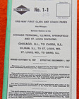 1957 Illinois Central Railroad Passenger Tariff Railway First Class & Coach Fare — photo 3