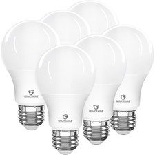 Great Eagle A19 LED Light Bulb, 9W 60W 6 Count Pack of 1 , 5000k Daylight
