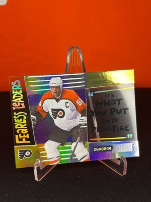 Eric Lindros # Flyers # 2023-24 UD Synergy FEARLESS LEADERS GOLD /25 #LD-18