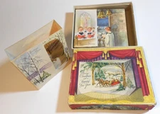 14 Pop Up Window Christmas Greeting Cards in Original Box A3