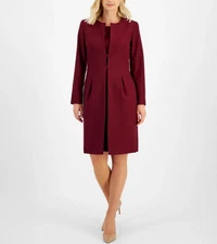 Le Suit Long Sleeves Collarless Suit Jacket Size 8 # 8A 2542 NEW