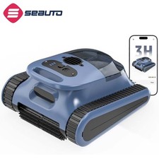2026 Seauto Cordless Robotic Pool Vacuum Cleaner Wall- Waterline Clean With APP