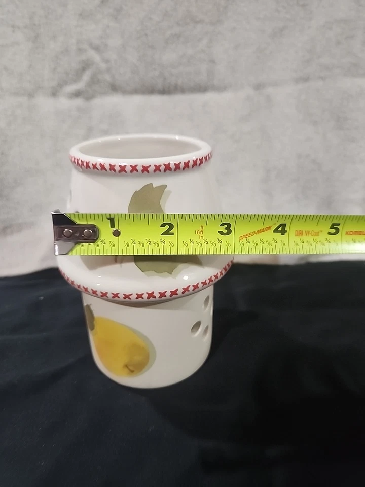 Hallmark 装饰烛台带阴影苹果主题 2 件 二手 — 第 4/4 张图片