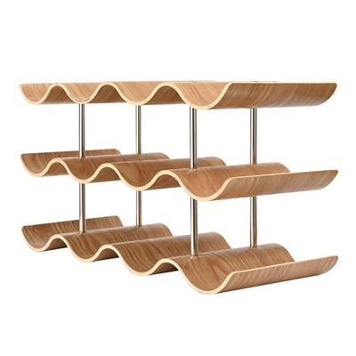 Countertop Wine Rack - 12 Bottle Freestanding Wine Bottle Holder Stand - 3 Ti...