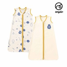 Angdo Baby Sleep Sack - 0.5 TOG Sleeveless Cotton 2-Way Zipper Sleeping Bag