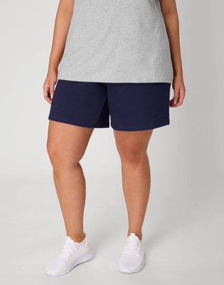 Just My Size Pull-On Women's Shorts Cotton Jersey Plus 7'' Inseam Size 1X-5X