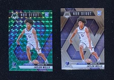 2024-25 Panini Mosaic NBA JAYLEN WELLS GRIZZLIES #260 GREEN PRIZM & BASE ROOKIES