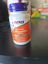NOW FOODS L-Theanine 100 mg 90 Chewables 2/2028